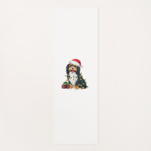 Xmas Lighting Santa Hat Havanese Dog Christmas  Yoga Mat