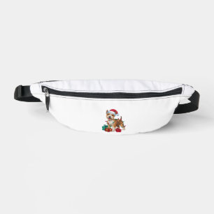 Xmas Lighting Santa Hat Lakeland Terrier Dog Chris Fanny Pack