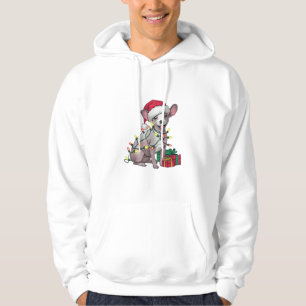 Xmas Lighting Santa Hat Mexican Hairless Dogs Chri Hoodie