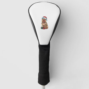 Xmas Lighting Santa Hat Shar Pei Dog Christmas  Golf Head Cover
