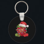 Xmas Lighting Santa Hat Strawberry Christmas  Keychain<br><div class="desc">Xmas Lighting Santa Hat Strawberry Christmas</div>