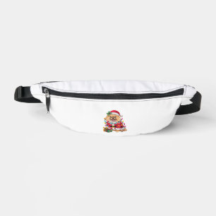 Xmas Lighting Santa Pomeranian Dog Christmas  Fanny Pack