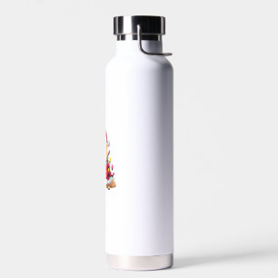 Xmas Lighting Santa Pomeranian Dog Christmas  Water Bottle