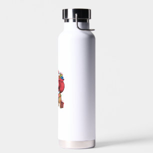Xmas Lighting Santa Riding Golden Retriever Dog Ch Water Bottle