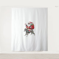 Xmas Lighting Santa Riding Italian Greyhound Dog C