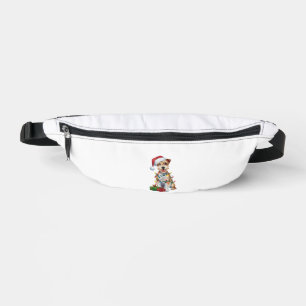 Xmas Lighting Santa Silky Terrier Dog Christmas _1 Fanny Pack