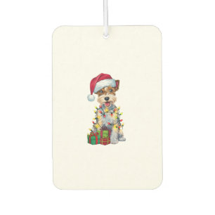 Xmas Lighting Santa Silky Terrier Dog Christmas _2 Air Freshener