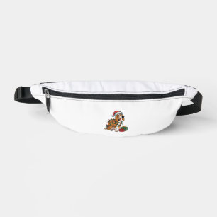 Xmas Lighting Santa Treeing Walker Coonhound Dog C Fanny Pack
