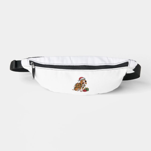 Xmas Lighting Santa Treeing Walker Coonhound Dog C Fanny Pack (Front)