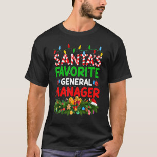 Xmas Lighting Santa's Favourite General Manager Ch T-Shirt