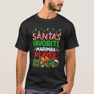 Xmas Lighting Santa's Favourite Marimba Player Chr T-Shirt