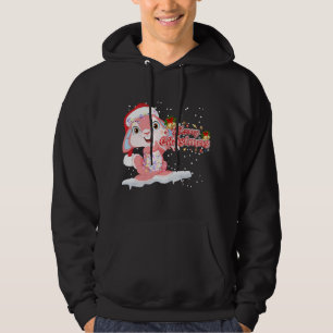 Xmas Lighting Tree Santa Hat Rabbit Bunny Christma Hoodie