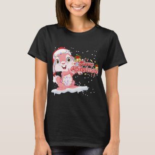 Xmas Lighting Tree Santa Hat Rabbit Bunny Christma T-Shirt