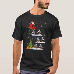 Xmas Lighting Tree Santa Riding Vulture Bird Chris T-Shirt