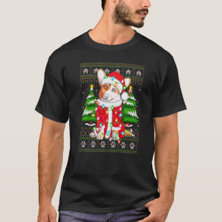 Xmas Lighting Ugly Santa Corgi Christmas T-Shirt