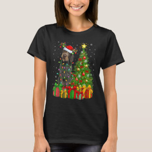 Xmas Lights German Wirehaired Pointer Dog Christma T-Shirt
