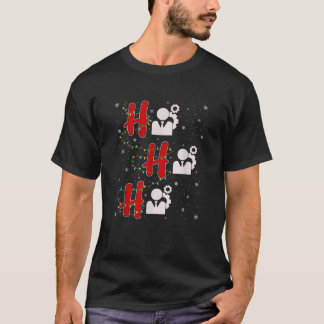 Xmas Lights HO HO HO Administrator Funny Ugly Chri T-Shirt