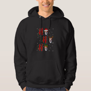 Xmas Lights HO HO HO Basenji Dog Funny Ugly Christ Hoodie