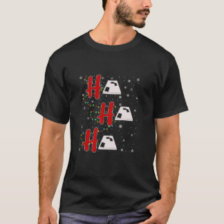 Xmas Lights HO HO HO Cornhole Funny Ugly Christmas T-Shirt