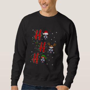 Xmas Lights HO HO HO English Bulldog Funny Ugly Ch Sweatshirt
