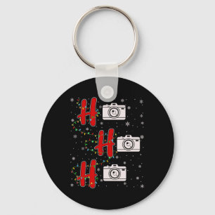 Xmas Lights Ho Ho Ho Photography Funny Ugly Christ Keychain