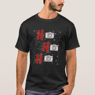Xmas Lights HO HO HO Photography Funny Ugly Christ T-Shirt