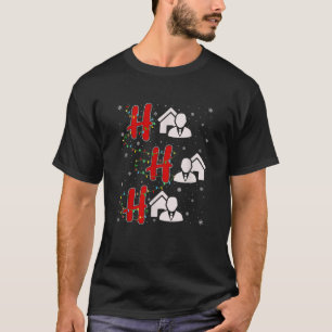 Xmas Lights HO HO HO Realtor Funny Ugly Christmas  T-Shirt