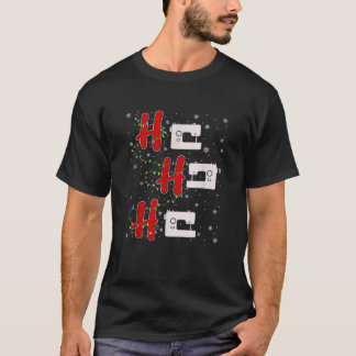 Xmas Lights HO HO HO Sewing Machine Funny Ugly Chr T-Shirt