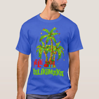 Xmas Lights Palm Tree Mele Kalikimaka Hawaiian Chr T-Shirt