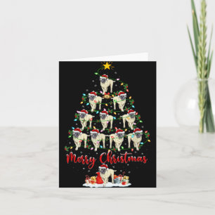 Xmas Lights Santa English Mastiff Dog Christmas Tr Card