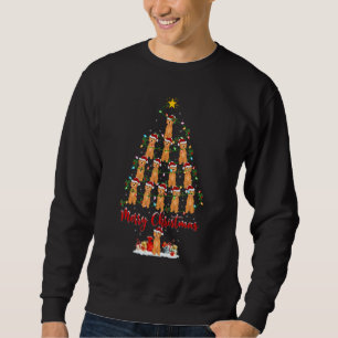Xmas Lights Santa Goldendoodle Dog Christmas Tree Sweatshirt