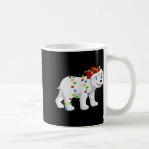 Xmas Lights Santa Hat Lar Bear Christmas  Coffee Mug