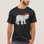 Xmas Lights Santa Hat Polar Bear Christmas  T-Shirt<br><div class="desc">Xmas Lights Santa Hat Polar Bear Christmas</div>