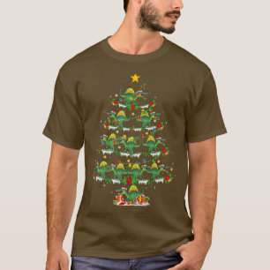 Xmas Lights Spinosaurus Dinosaur Christmas Tree T-Shirt