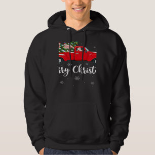 Xmas Lights Tree Santa Ride Flamingo Red Truck Chr Hoodie