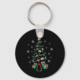 Xmas Lpn Stethoscope Rn Nursing Christmas Tree Nur Keychain