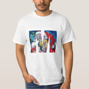 XMAS M LETTER /SANTA  CLAUS WITH VIOLIN MONOGRAM T-Shirt