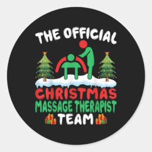 Xmas Mage Therast Team Mage Therapy Christmas  Classic Round Sticker