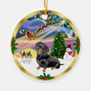 Xmas Magic - Dachshund (BT 4) Ceramic Ornament