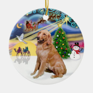 Xmas Magic - Golden (B1) Ceramic Ornament