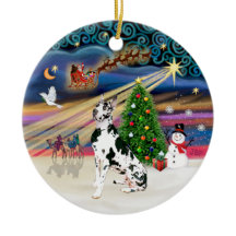 Xmas Magic - Harlequin Great Dane