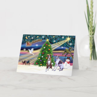 Xmas Magic-Whippet9and10 Holiday Card