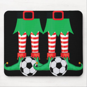 Xmas Matching Soccer Elf Pajama Christmas Team S T Mouse Pad