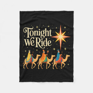 Xmas Men Women Nativity Three Wise Men Tonight We Fleece Blanket