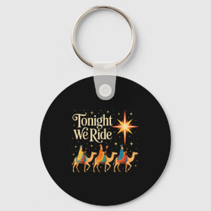 Xmas Men Women Nativity Three Wise Men Tonight We Keychain