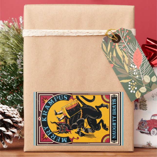 Xmas Merry Krampus Naughty Brats Circus Poster  Sticker (Holiday)