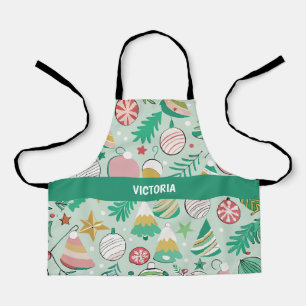 Xmas Mood Pastel Custom Pattern Apron