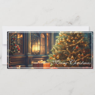 Xmas Motif with Presents Under the Christmas Tree