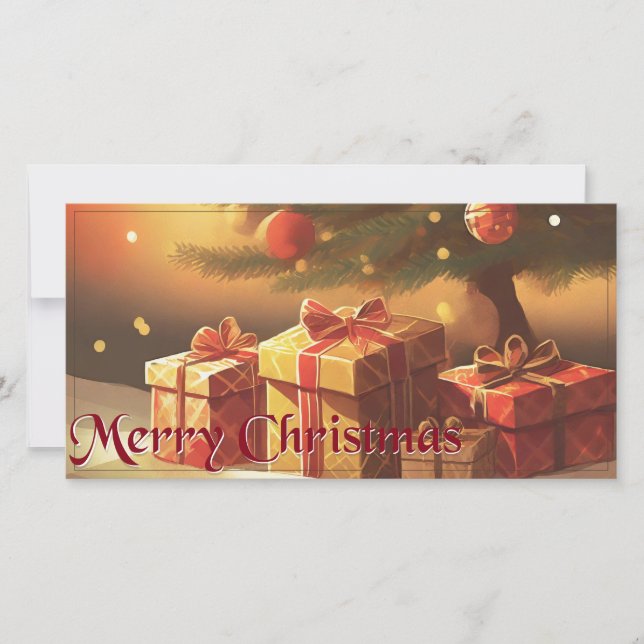 Xmas Motif, with Presents Under the Christmas Tree (Front)