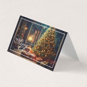 Xmas Motif with Presents Under the Christmas Tree 